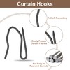 sourcing map 58Pcs Metal Curtain Hooks, Rustproof Offset Pin-on Drapery