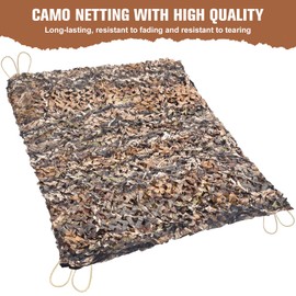 Camohute Camo Netting Camouflage Netting, with Mesh Backing, Both Sides Camo, Sunshade Fence Canopy Nets, Lightweight, Great for Hunting, Concealment, (Tree Camo Bionic, 6.5ft*10ft)