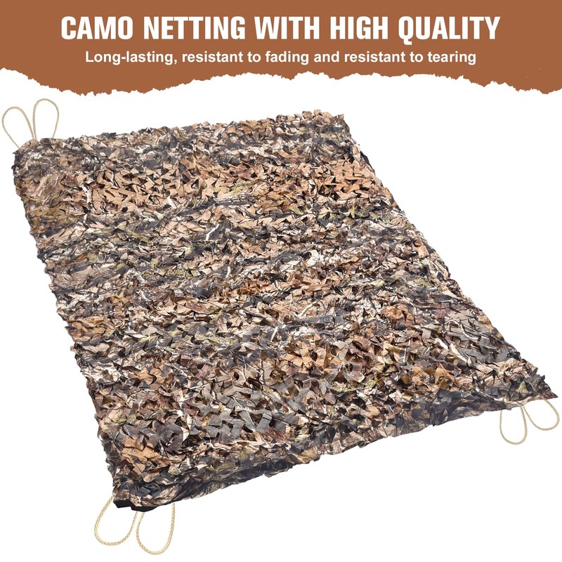 Camohute Camo Netting Camouflage Netting, with Mesh Backing, Both Sides