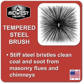 Midwest Hearth Square Wire Chimney Cleaning Brush (7-Inch Square) Made in USA