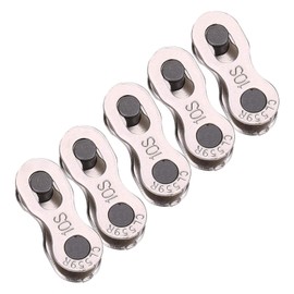 Keenso 5 Pairs Bicycle Chain Connectors, High Performance Bicycle Quick Release Mater Link Bicycle Chain Magic Joint Connector for 8/9/10 Speed (10-Speed)