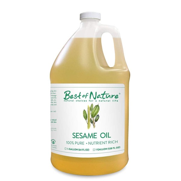 Best of Nature 100% Pure Sesame Massage & Body Oil (Half Gallon)