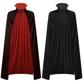 Mainfini Men's Carnival Costume Novelty Cape Cosplay Devil Stand-Up Collar Party Fancy Dress 150 cm