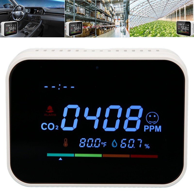 Indoor Air Quality Meter Wireless WiFi Intelligent CO2 Detection Temperature