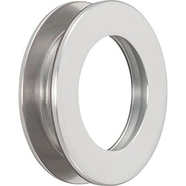 KWS Pair of Round Shell Handles with Handle Hole Sliding Door Handle Diameter 65 mm Full Glass Doors 8-10 mm Aluminium Silver Anodised