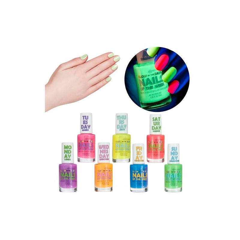 Expressions- Kit de 7 piezas de uñas de la semana