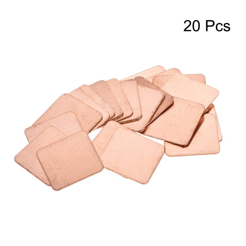 sourcing map Flat IC Chipset Thermal Copper Heatsink for CPU