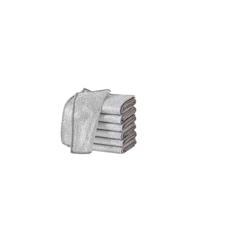 LilaLemon 5PCS Non-Scratch Wire Dishcloth, Multifunctional Steel Wire Dish Towel