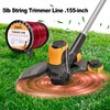 Cluparis .155-Inch 5-Lb Heavy Duty Trimmer Line, Commercial Round Weed