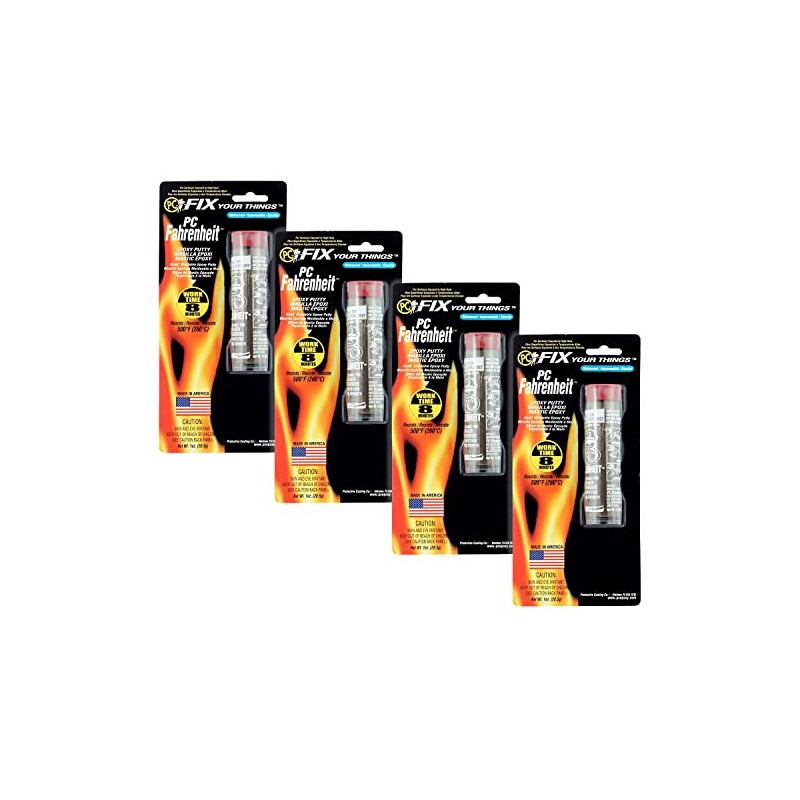 PC Products PC-Fahrenheit Hi-Temp Epoxy Adhesive, 1 oz Stick, 4-Pack,
