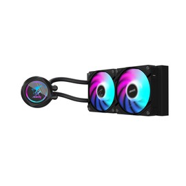AORUS WATERFORCE II 240 Liquid CPU Cooler, 240mm Radiator with 2X 120mm Low Noise ARGB Fans, Compatible with Intel LGA1851, LGA1700, and AMD AM5 (GP-AORUS WATERFORCE II 240)
