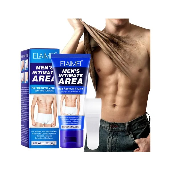 Crema Depilatoria Íntima Para Hombre Todo El Cuerpo+espátula