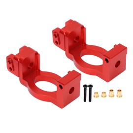 Metal C Hub Carrier Caster Blocks C Shaped Wheel Seat Base Set RC Car Upgrade Parts for REDCAT 1/6 Shredder Model Red