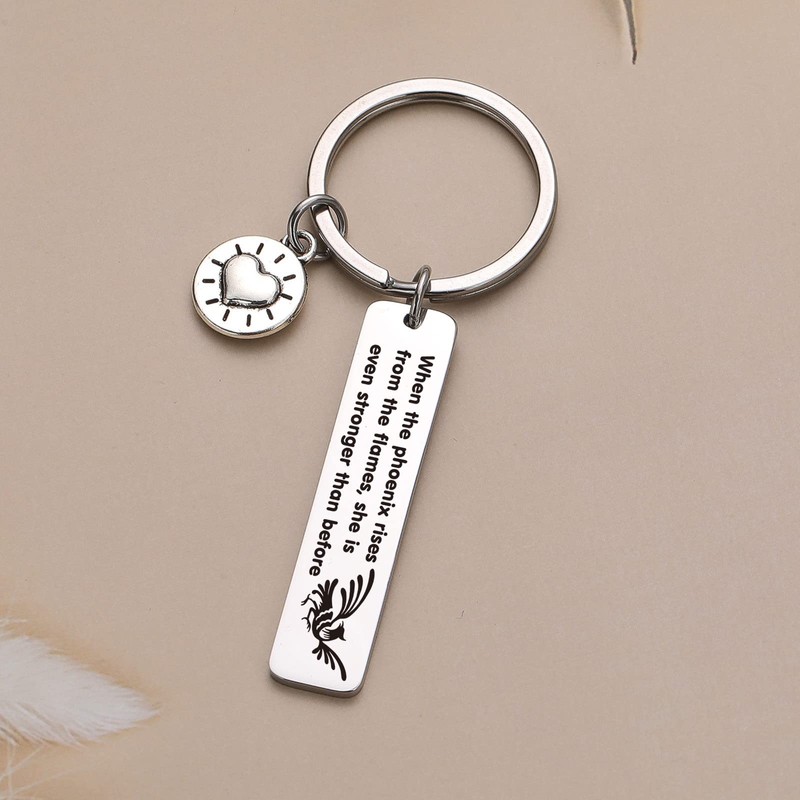 JIUSHUN Phoenix Bird Keychain Phoenix Gifts Bird Lover Keychain Motivational