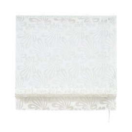 ESLIR Roman Blind with Velcro Tape Living Room Roman Curtain Burnout Curtains Modern Ribbon Blind Curtains White #3 W x H 120 x 140 cm 1 Piece