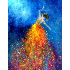 4Mybebe Diamond Painting 5D, Diamante Cuadrado Set de Arte, 30x40 cms Kit de Arte Decoracion 5D Diamond Painting, BAILARINA ARTE MUSICA (Bailarina)