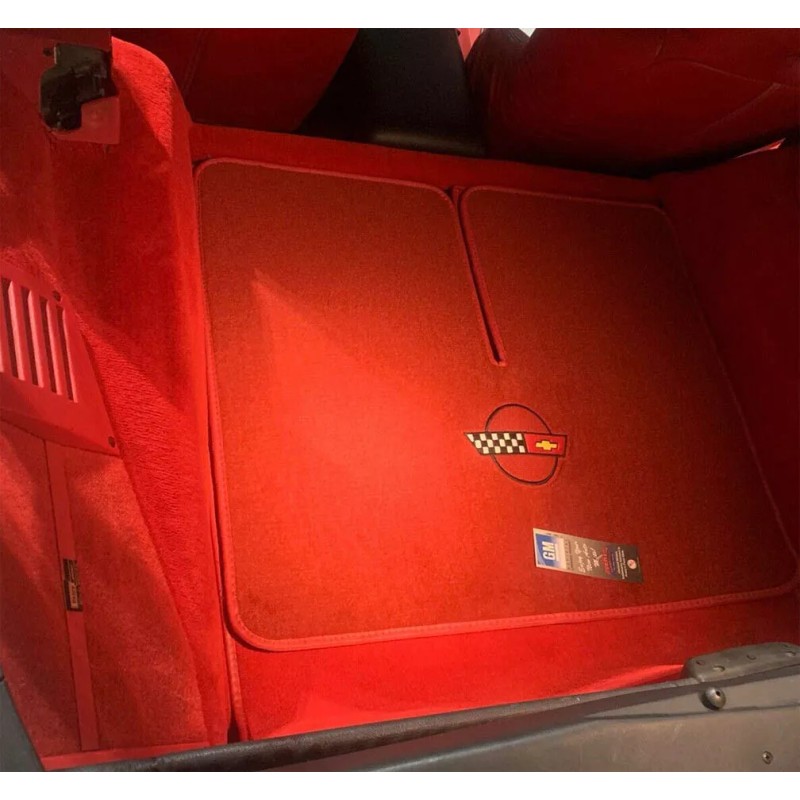AFM NEW! Red Carpet Deck MAT 1984-1996 Corvette With Embroidered