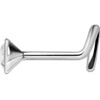 PIERCINGLINE 925 Sterling Silver Nose Piercing Spiral Crystal Piercing Nose