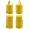 ELEGRP Straight Blade Electrical Plug and Connector Set 15 Amp