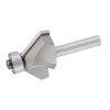 sourcing map Chamfer Router Bit 45 Degree 1/4" Shank 2/3"