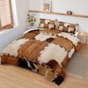 MOVE OVER Western Cowboy Comforter Set King Size Brown Cowhide