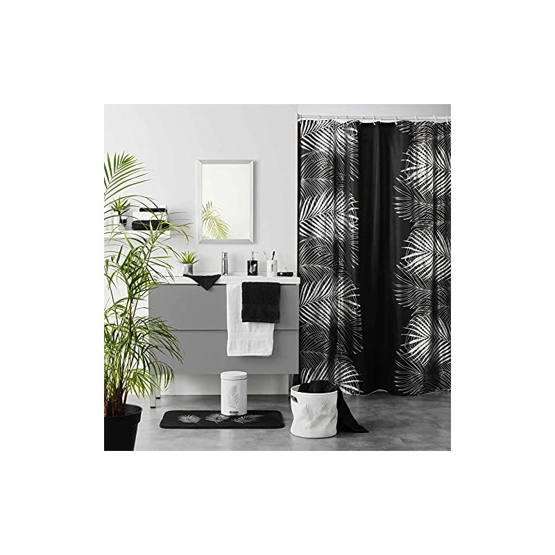 Douceur d'Intérieur Soap Dispenser, Ceramic, Black/Silver, Distributeur Savon