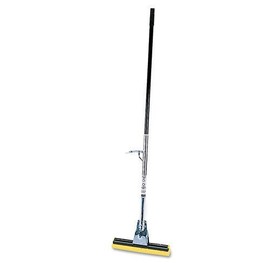 Rubbermaid Sponge Mop, 12" Refillable, Yellow, Cellulose Sponge Head, Floor Use, Steel Handle, ITEM#H3NG UE-EW23D15770