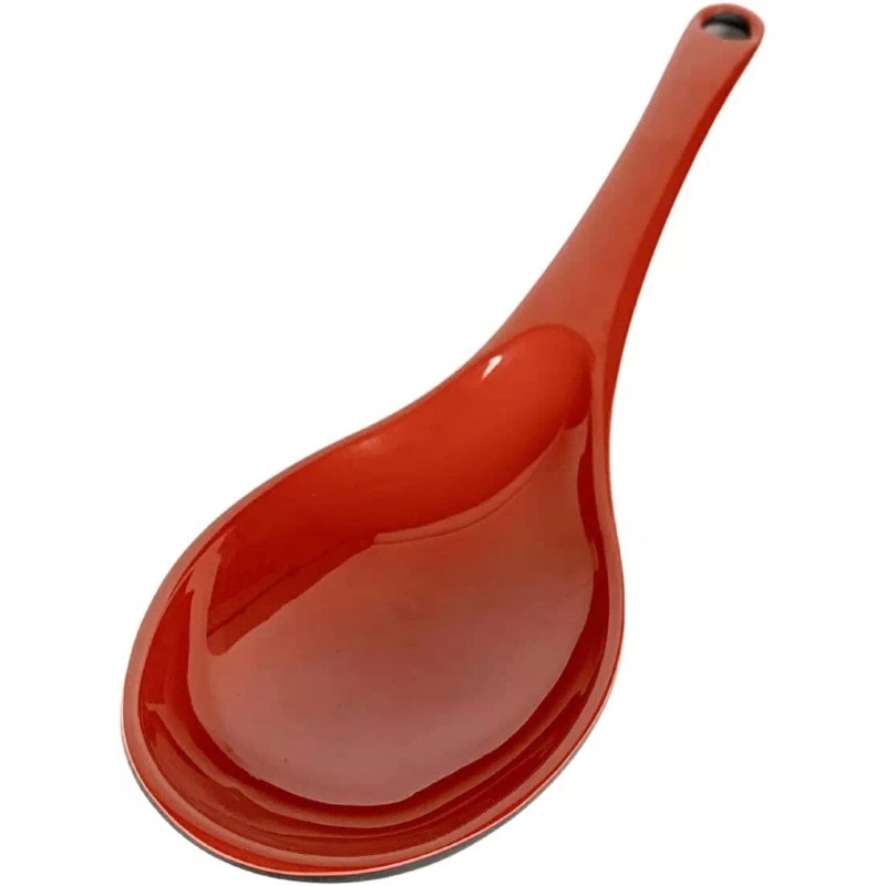 JapanBargain 4 Pack Japanese Red Black Serving Soup Spoon 2382x4