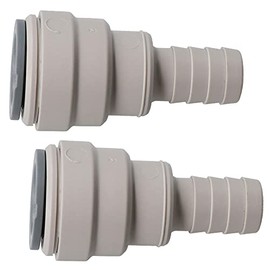 2pk 15mm Push Fit Pipe to 1/2" Hose Tail Barb Adapter Fitting John Guest Speedfit