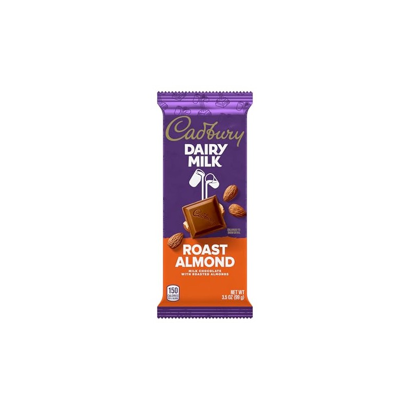 CADBURY DAIRY MILK Roast Almond Milk Chocolate Candy Bars, 3.5