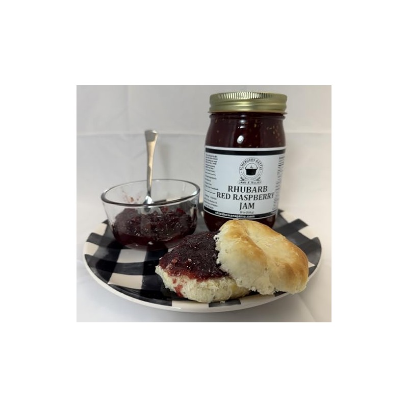 Rhubarb Red Raspberry Jam, 18 oz