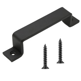 KASURE Heavy Duty Vintage Cast Iron Door Handles, Barn Door Handle, Sliding Door Handle, Barn Door Handle for Outdoor, Garage, Wardrobe and Indoor Use