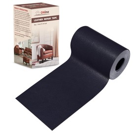 ONine Leather Repair Patch，Leather Repair Tape, 3 x 60 inches Leather Repair Patch for Furniture,Vinyl Repair Kit，Leather Couch Patch，for Sofas, Furniture, Car Seats, Office Chairs(Dark Blue Leather)