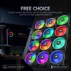 AsiaHorse FS-9002 Pro 120mm RGB Case Fan, 26 LED ARGB