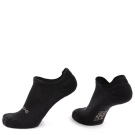 GRIP6 Wool No Show Socks - Pack of 2 Medium Merino Wool Socks Made in the USA - Lightweight Wool Hiking Socks - Warm No Show Socks for Men and Women - Cold Weather Gear (Everyday Black)