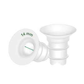 14mm Maymom Flange Inserts (Long Plus) Compatible with Freemie 25mm Flanges; Compatible with 24mm Medela PersonalFit Flange, Spectra 24mm Flange, Momcozy S9 Pro/S12 Pro, 2pc/pk