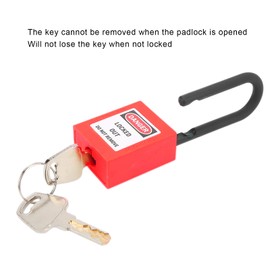 Lockout Lock 38mm, 10 Sets Lockout Tagout Padlock Security Tool Electrical Safety Padlocks for Factories (Red)