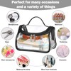 HAOGUAGUA Heavy Duty Clear Cosmetic Bag Waterproof Transparent Travel Makeup