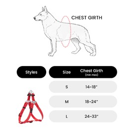 EXCELLENT ELITE SPANKER No Pull Dog Harness Adjustable Nylon Step-in Easy Pet Vest Chest Strap with Reflective and Leash Ring for Small Medium Large Breed Dogs Training Walking(Blue-M)