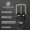 LINDENMANN Men's Buffalo Leather Belt 40 mm Black, black