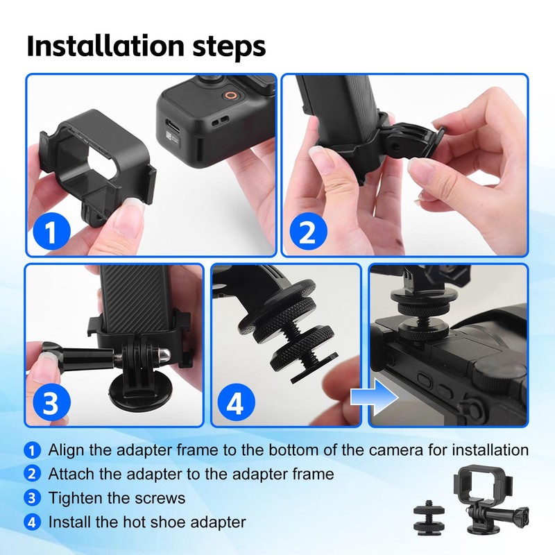 Osmo Pocket 4/3 Cold Shoe Adapter for Camera, DSLR Multi