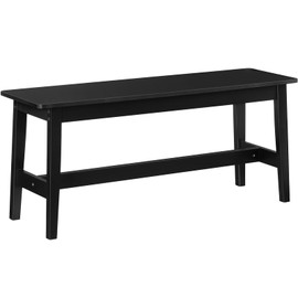 HOOBRO 39.3'' Bamboo Dining Bench, Farmhouse Kitchen Table Bench, Kitchen & Living Room Furniture, Easy to Assemble, Sturdy and Stable, Black BK03CD01G2