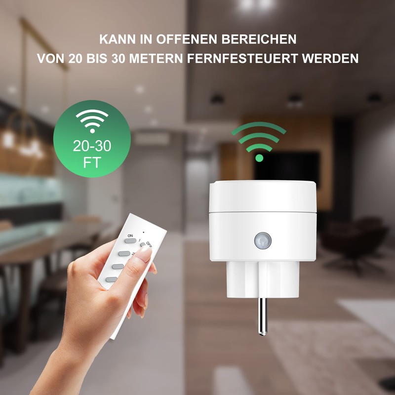 UCOMEN Radio Sockets with Remote Control, 5 Sockets with 2