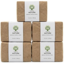 Jabones Artesanales Naturales Set 5 Piezas Hechos a Mano por Mujeres Mexicanas Cacao, Carbn Activado, Crcuma, Romero, Almendra 500 gr