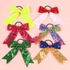 ZOONAI 2Pcs Women Teen Girls Sequins Hair Bows Elastic Ribbon