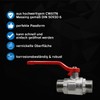 kör4u Brass Ball Valve with Red Steel Handle, 1 1/2
