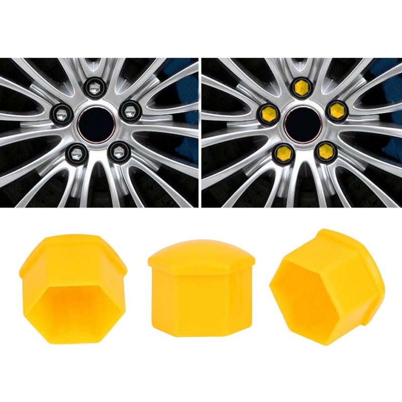 QitinDasen 20 Pieces 19 mm Car Wheel Nut Covers, Universal
