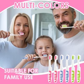 Travel Toothbrush, Portable Travel Toothbrush Set, 6Pcs Mini Toothbrush, Medium Soft Bristle, Small Folding Tooth Brush Travel Size Toothbrush for Women Men Home Camping Hiking (Blue, Green, Pink)