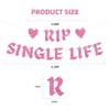 BEISHIDA Pink RIP Single Life Banner,NO DIY, Pre-Strung Bachelorette Party
