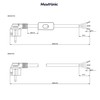 Mextronic Power Cable 3 m Schuko Earthing Contact Plug +
